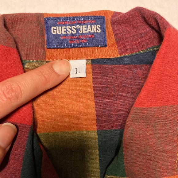 Vintage Guess flannel plaid button down - Picture 6 of 12